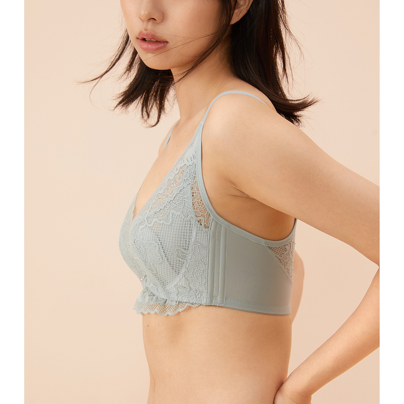 软钢圈聚拢蕾丝文胸女薄款8J51201050