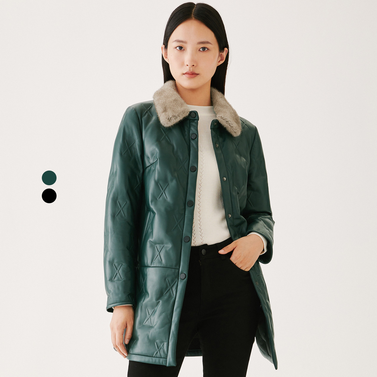 XII BASKET十二篮22年冬季时尚皮羽绒7C52509290