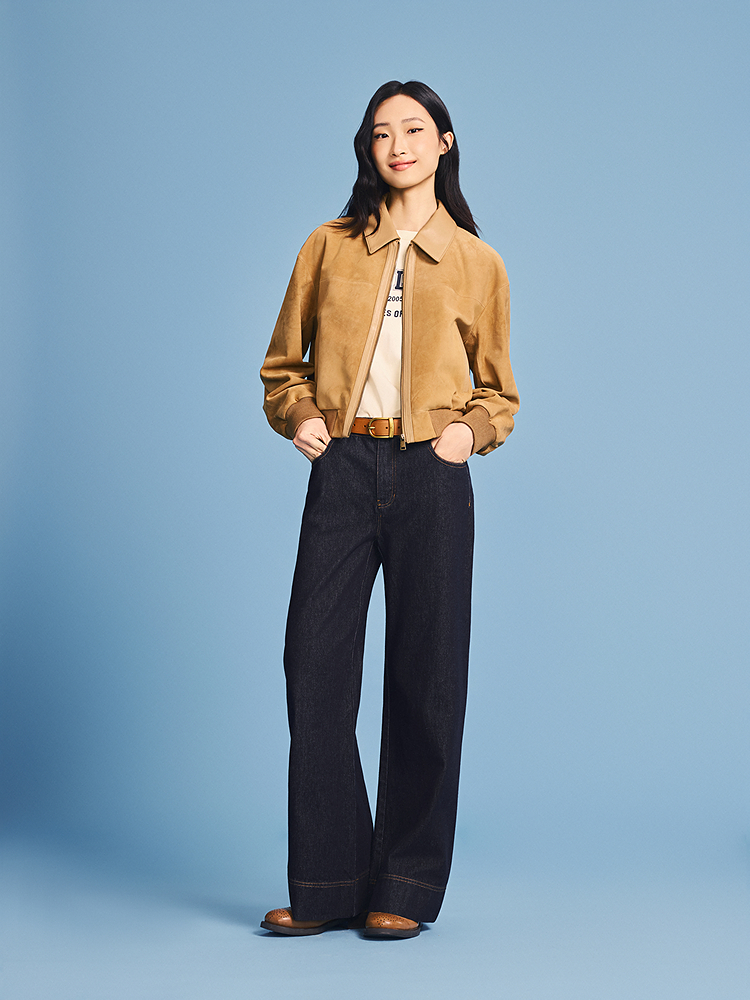 PSALTER诗篇 2026春季新款复古反绒绵羊皮皮衣6C66109293