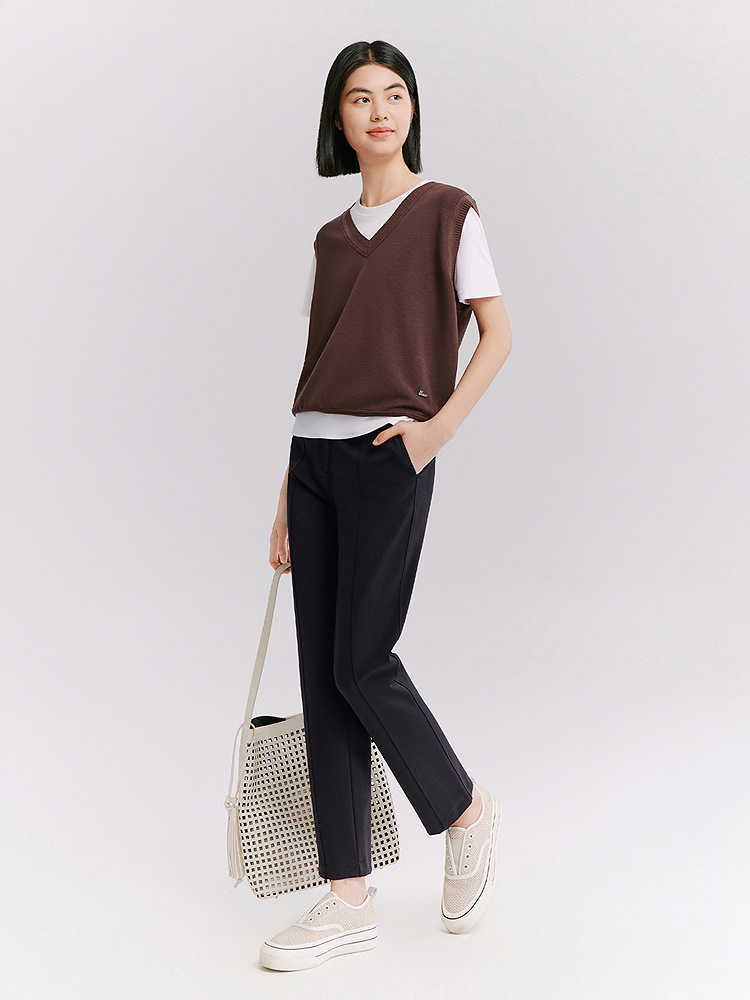 XII BASKET十二篮26夏新款简约百搭休闲V领无袖背心7C36204290