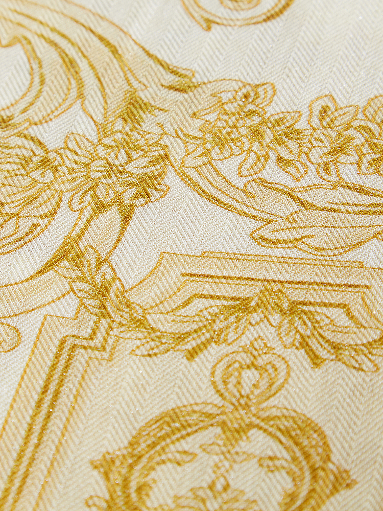 Song of Song歌中歌2024冬季浅卡其真丝羊毛围巾5C34590010