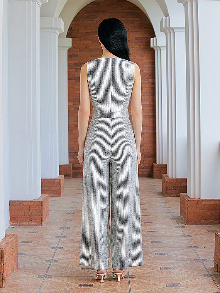 Song of Song歌中歌春季藏蓝条纹连体裤5C66102016