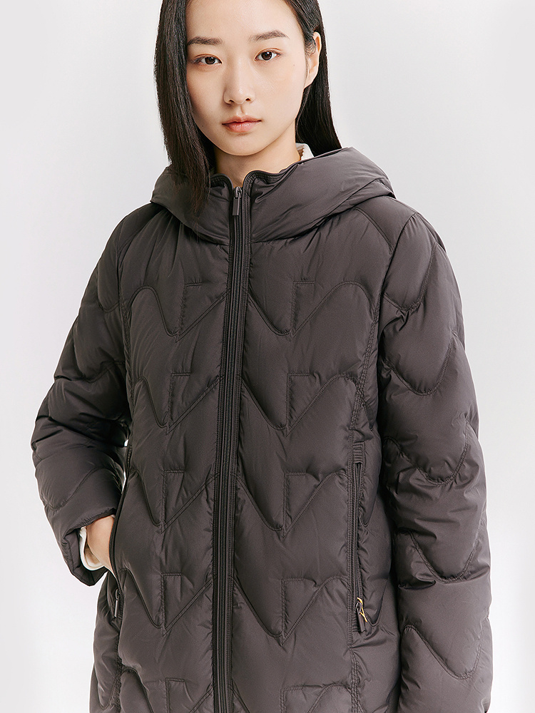 XII BASKET十二篮专选26冬新款轻盈通勤绗缝廓形保暖羽绒服7C46508990