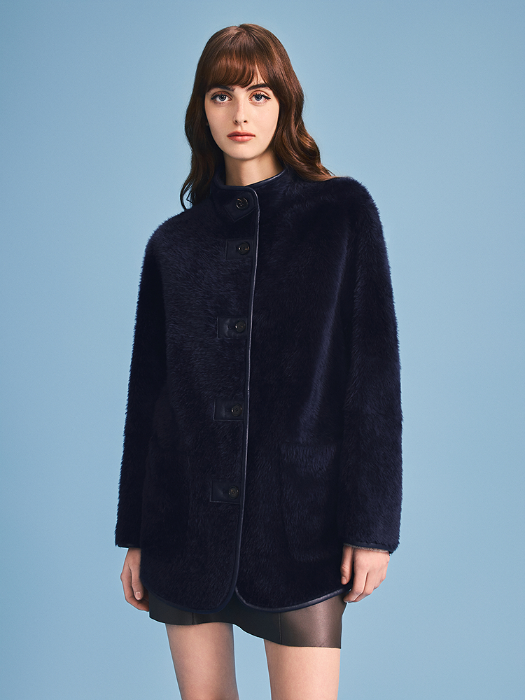 PSALTER诗篇  2026春季新品奢华真皮毛一体皮草外套6C66109203