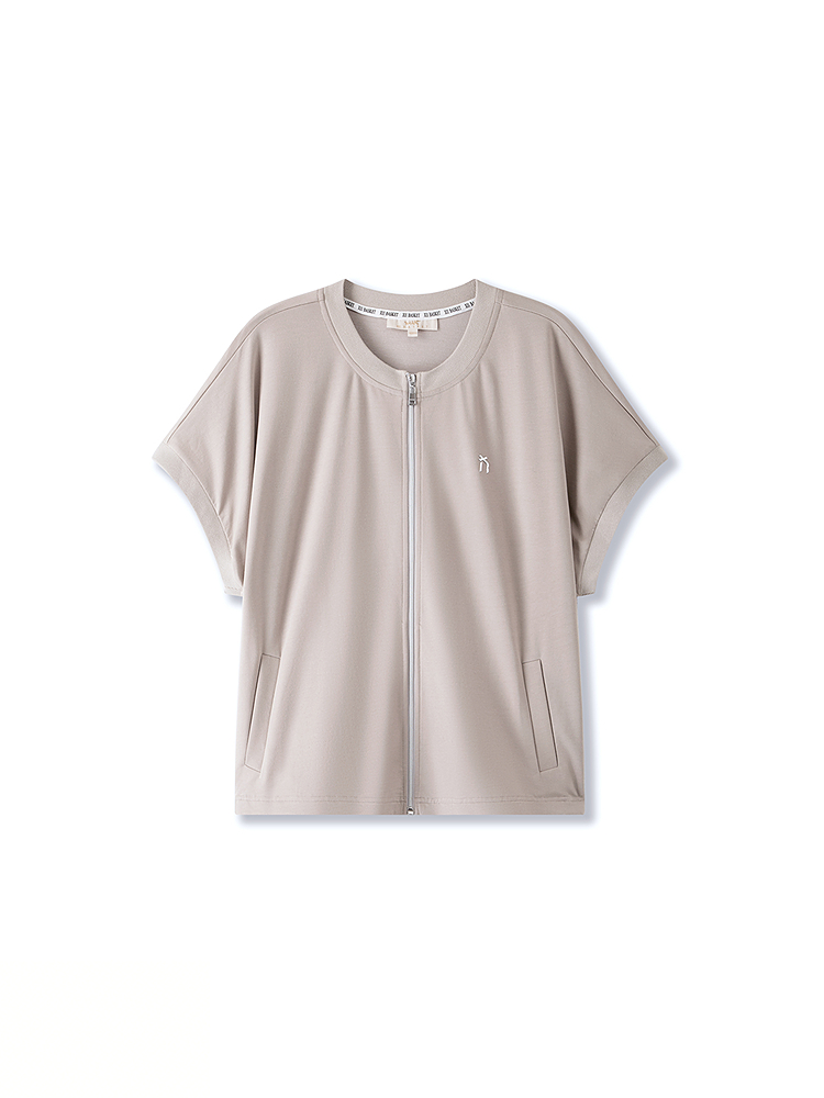 XII BASKET十二篮26夏新款轻薄透气半拉链立领短袖户外休闲外套7C36210480