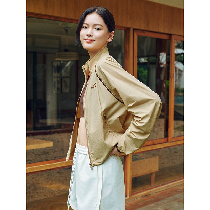 XII BASKET十二篮专选25夏新款户外运动轻量立领原纱防晒衣女7C65210560