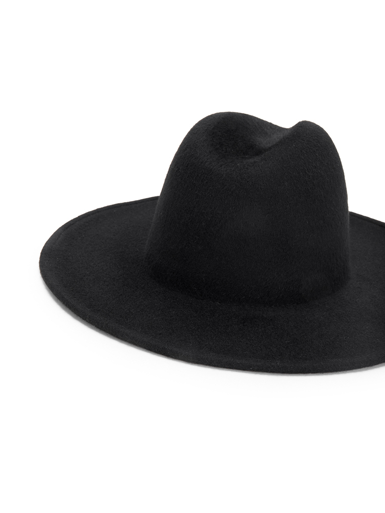 INSUN恩裳2024秋季起绒工艺纯羊毛毡帽英伦风礼帽9C34393030