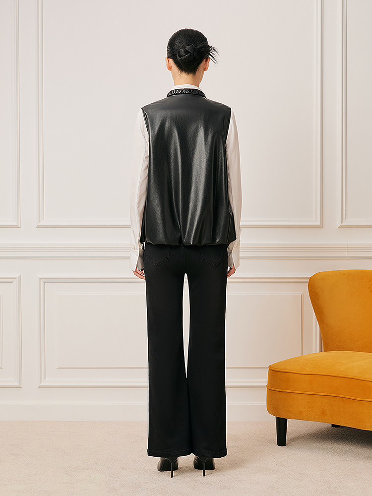 Song of Song歌中歌2026年春季新品黑色坎肩通勤外搭马甲5C36101080