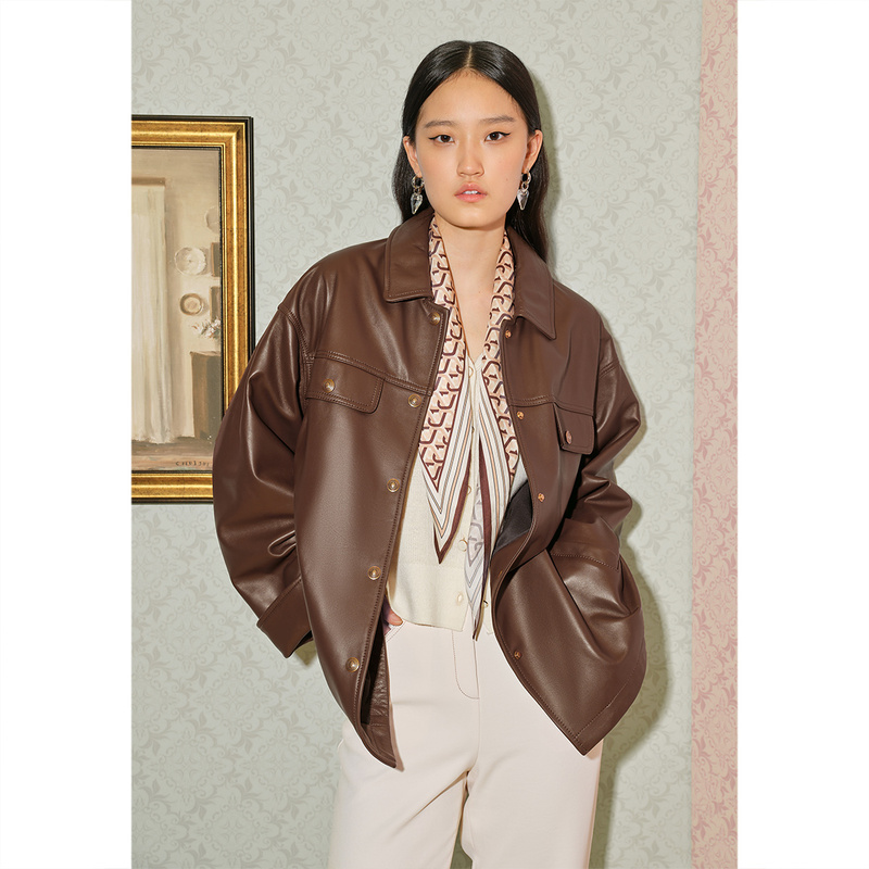 【一口价】P.salt诗篇可颜2022年冬季新款气质百搭皮衣AC42509197