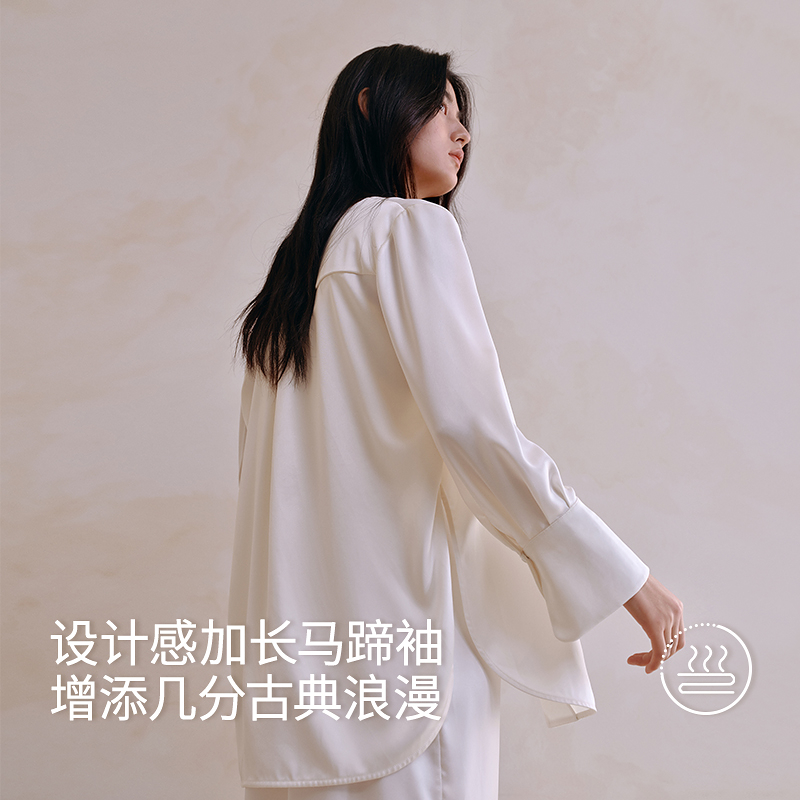 极简风醋酸衬衫外套8J35227120
