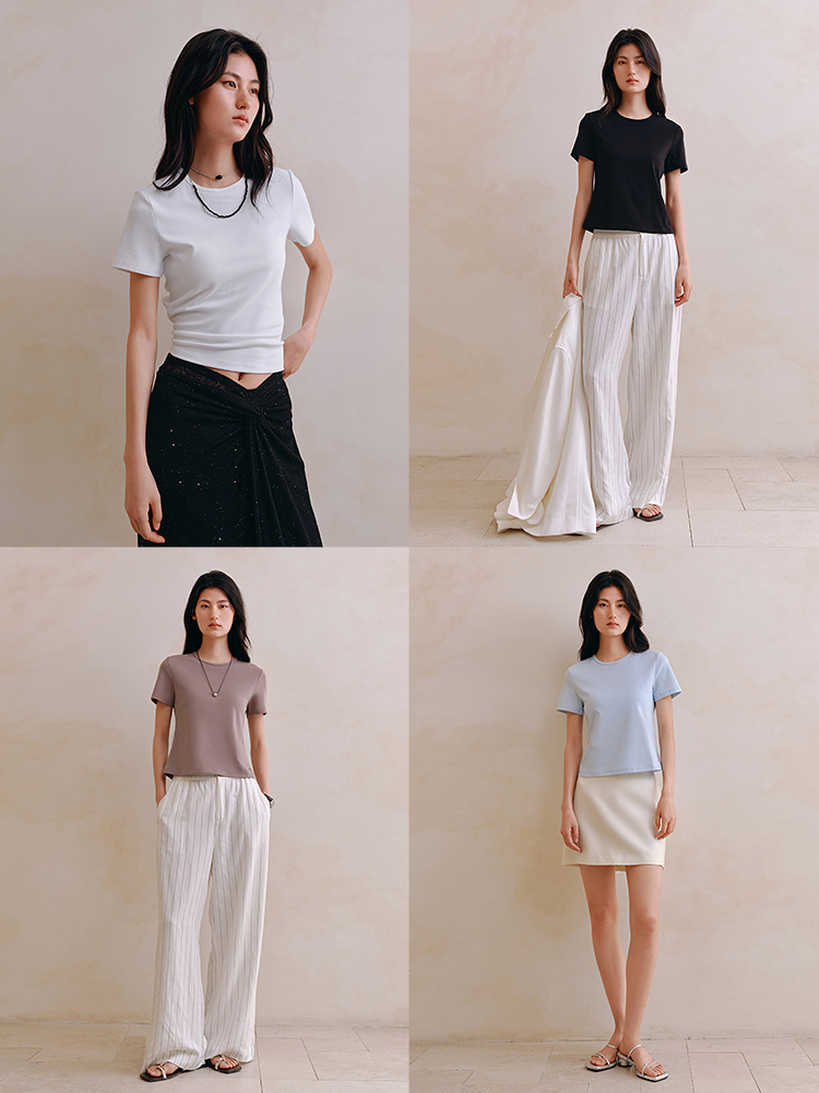 7A抗菌弹力螺纹调色盘T恤8J35227150