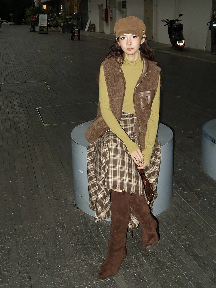 ToyzY2025冬季100%羊毛颗粒绒马夹百搭叠穿马甲外套ZC35501030