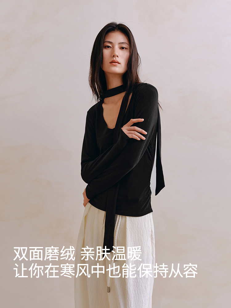 德绒羊毛轻柔保暖打底衫8J35327210