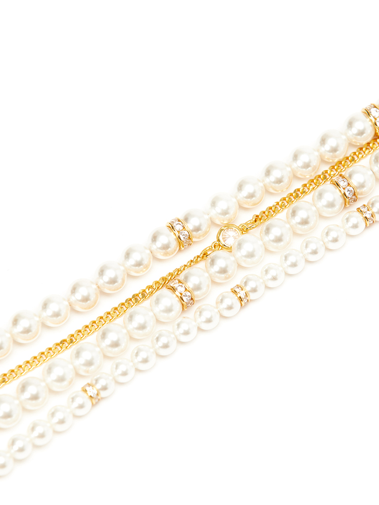 SongofSong歌中歌24春金色链条形贝珠胸针5C34194030