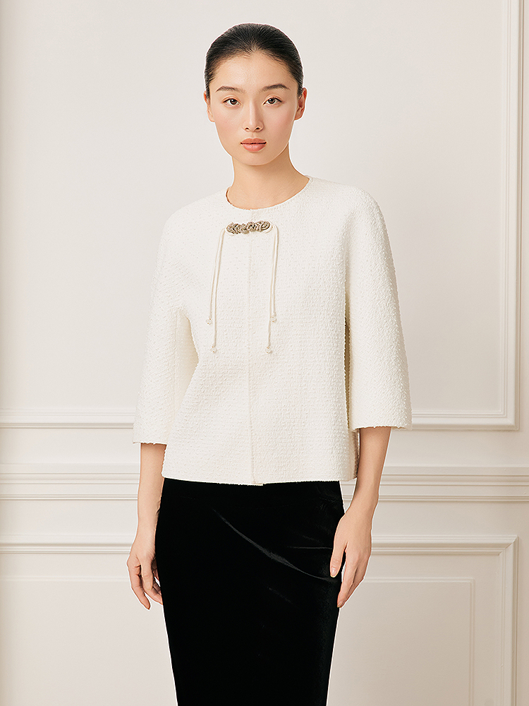 Song of Song歌中歌2026春季雅韵禅意花纱别致肌理设计感外套5C36110490