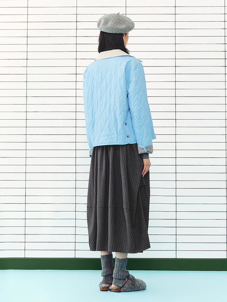 ToyzY2026冬季新款撞色格子袖口穿脱便捷时尚棉服外套ZC36508060