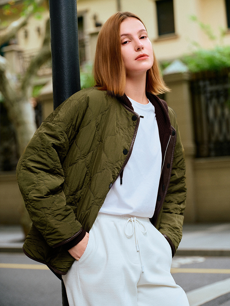 XII BASKET十二篮专选25冬设计感填充桑蚕丝美拉德绵羊皮棉服7C65509170