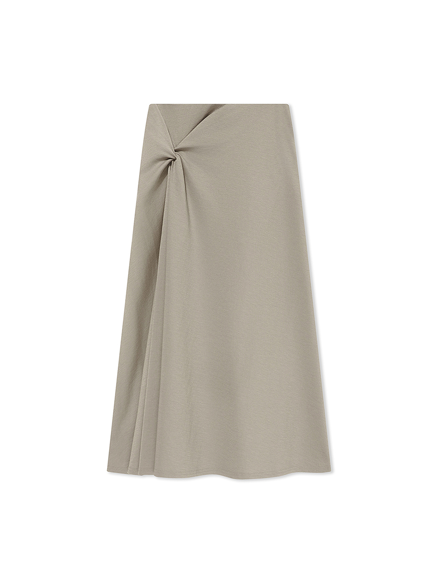 COVERINS2026夏新款三醋纤+莱赛尔侧腰扭结A字半裙CC36250050