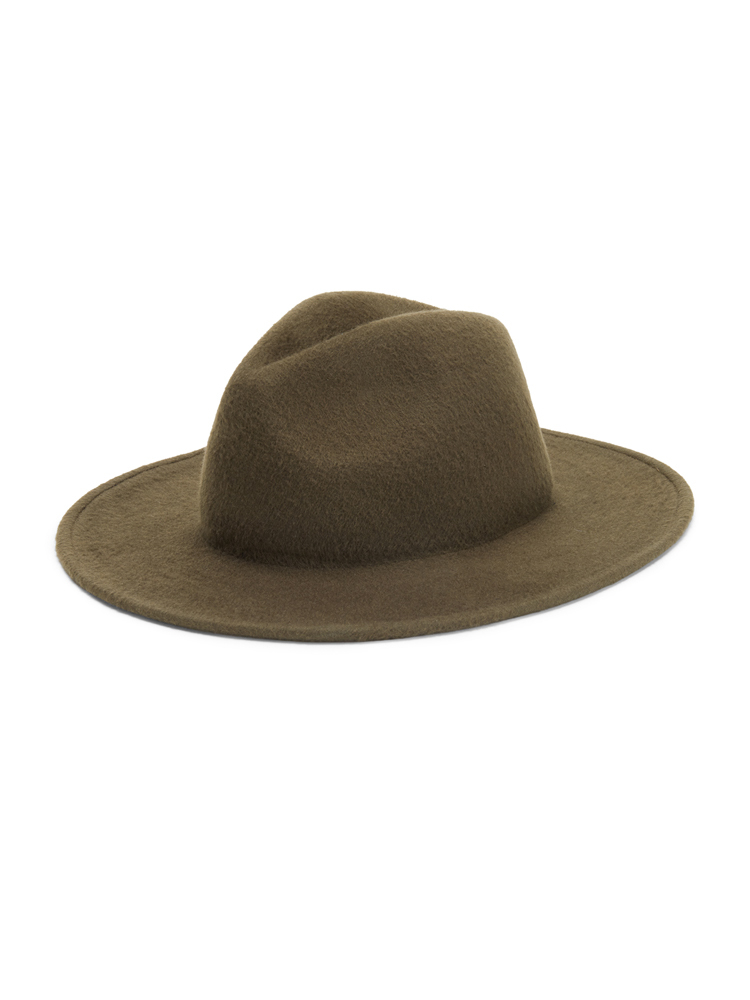 INSUN恩裳2024秋季起绒工艺纯羊毛毡帽英伦风礼帽9C34393030