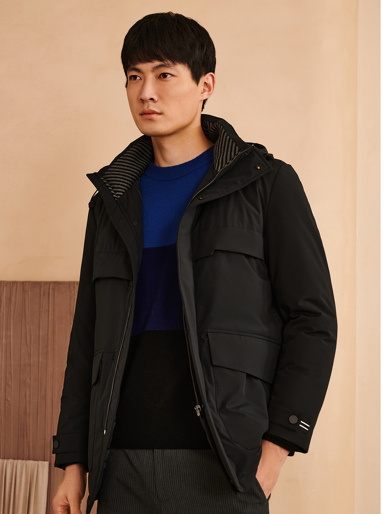 HEARDRO男士长款连帽派克羽绒 8J52522030