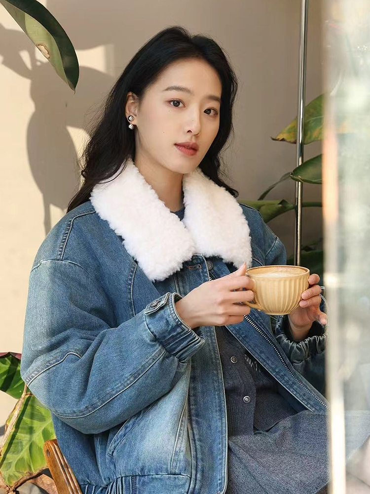 PSALTER诗篇 复古牛仔鹅绒羽绒服6C65108123