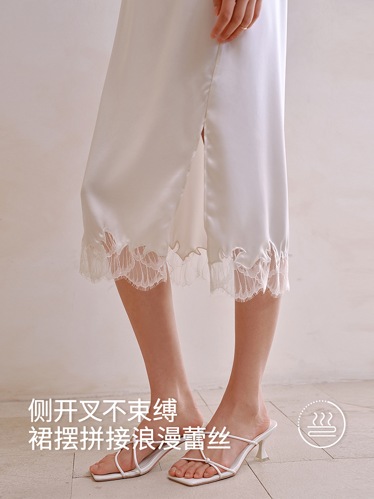 蕾丝刺绣醋酸吊带裙8J35227100