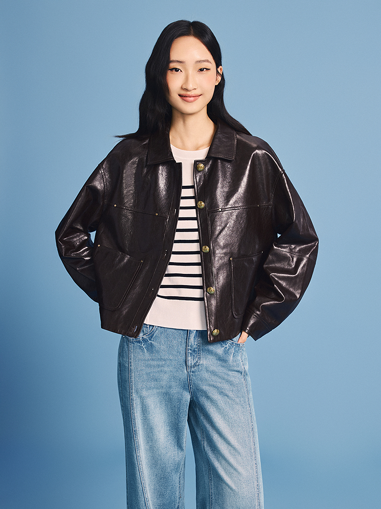 PSALTER诗篇  2026春季新品奢华皮衣外套6C66109313
