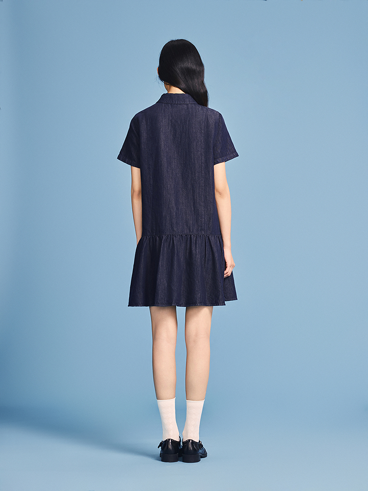 PSALTER诗篇 2026夏季新款天丝棉牛仔连衣裙6C66205243