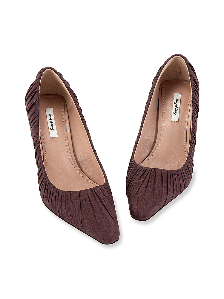 Song of Song歌中歌2025秋季红棕色羊皮高跟鞋5C35392010