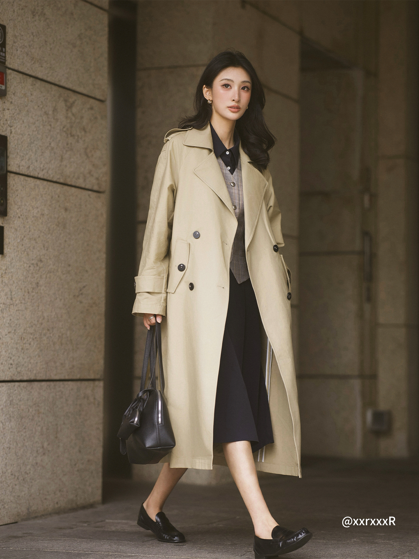 PSALTER诗篇 2026秋季新款100%棉双排扣风衣6C36307040