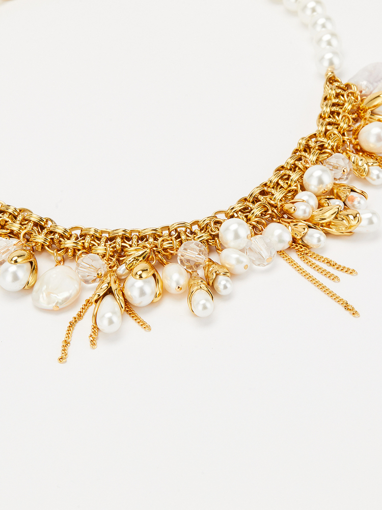 SongofSong歌中歌2024夏季金色太阳王珍珠项链5C34296020