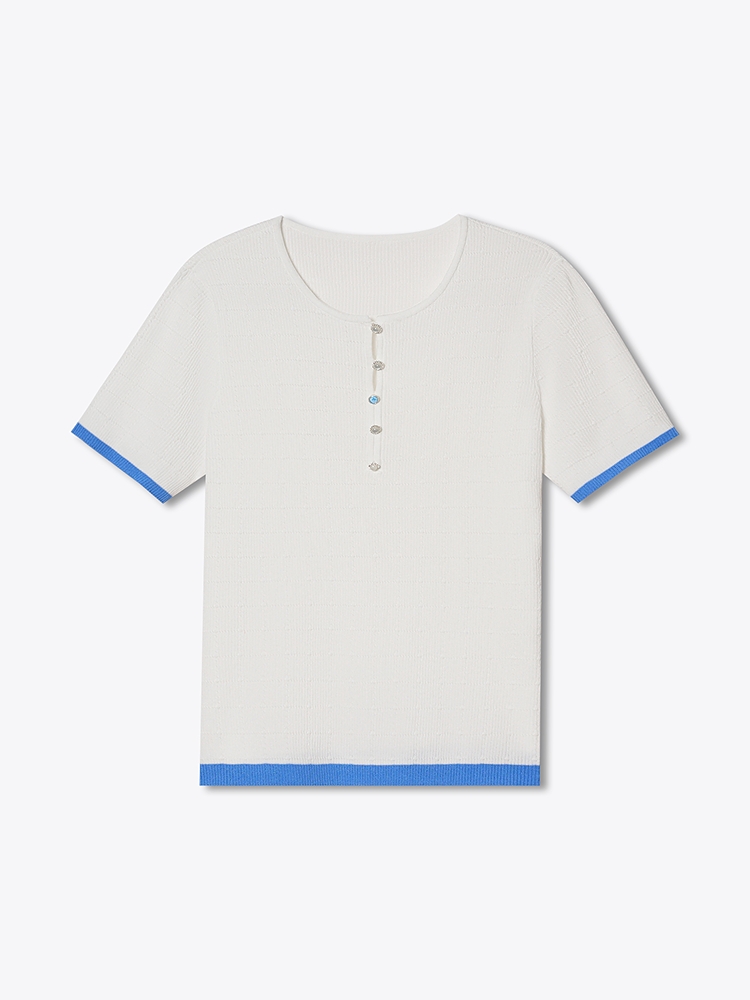 PSALTER诗篇 撞色圆领肌理感毛衫6C65206263