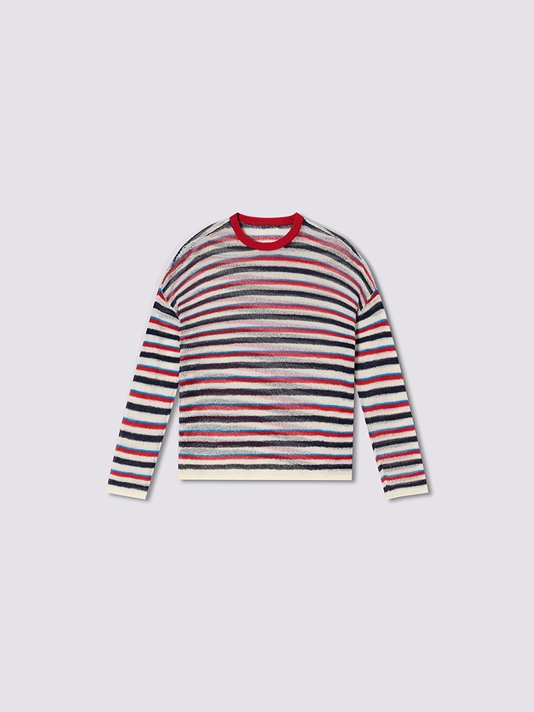 SALT.P可颜 2026夏季新款撞色条纹圆领针织衫AC36206150