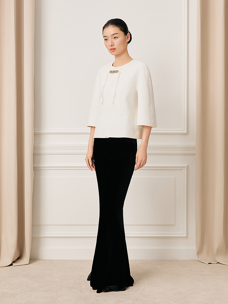 Song of Song歌中歌2026春季雅韵禅意花纱别致肌理设计感外套5C36110490