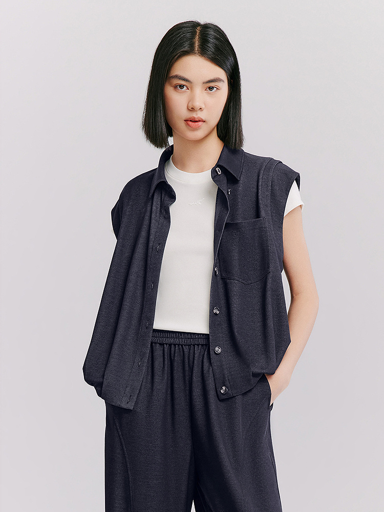 XII BASKET十二篮专选26夏新款户外设计感通勤百搭无袖休闲马甲7C66201160