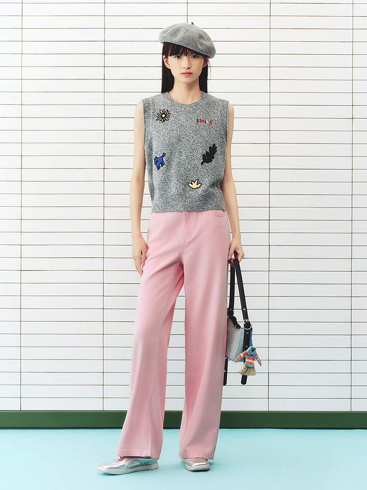 ToyzY2026春季新款洋气百搭莱赛尔亲肤垂坠感牛仔裤ZC36120640