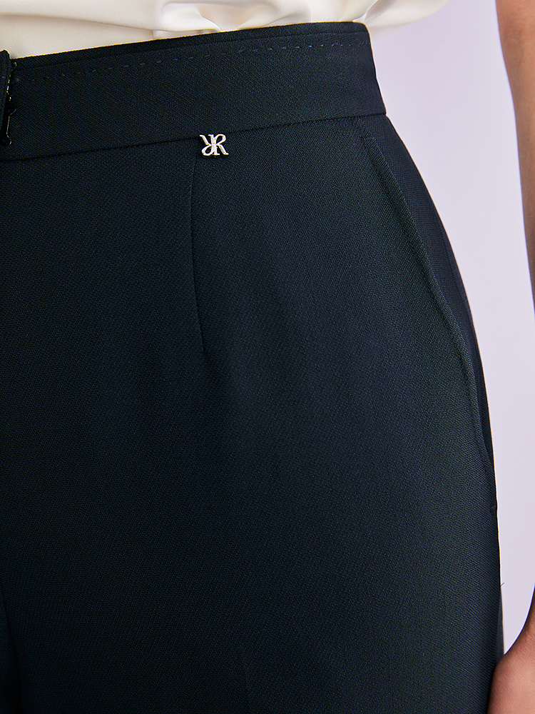 YINER音儿专选2026夏季新款时尚通勤醋酸混纺直筒阔腿西装休闲裤8C66220016