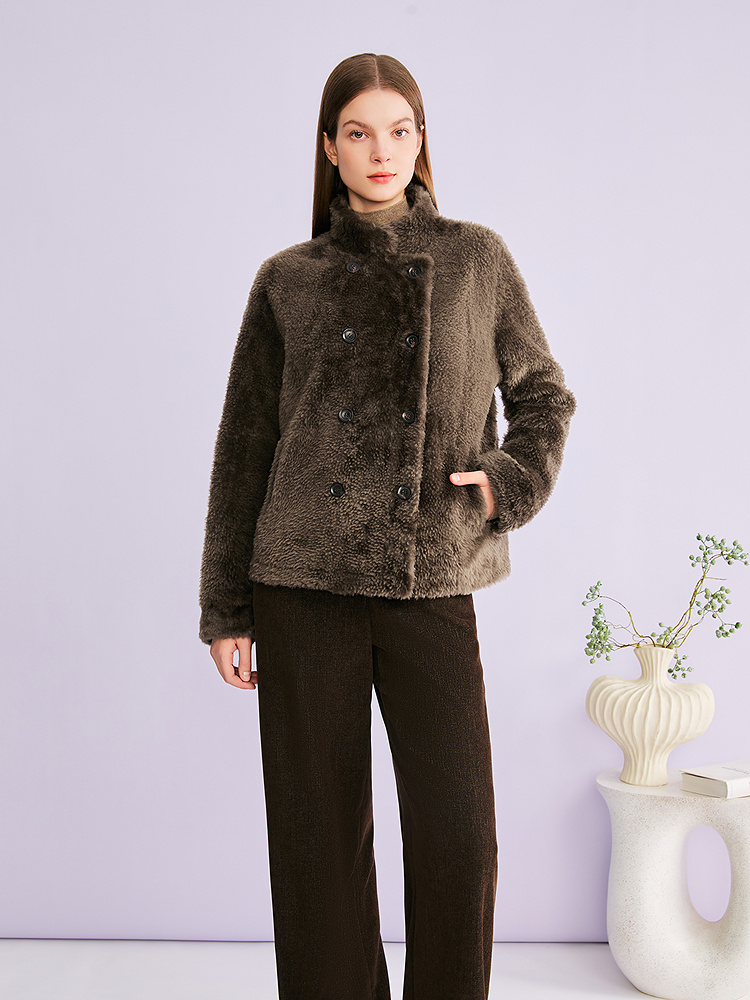 YINER音儿专选2026春季新款真皮皮草8C66110236