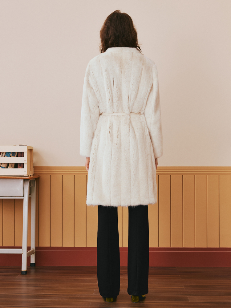 PSALTER诗篇 长款优雅整貂皮草外套6C63509135  