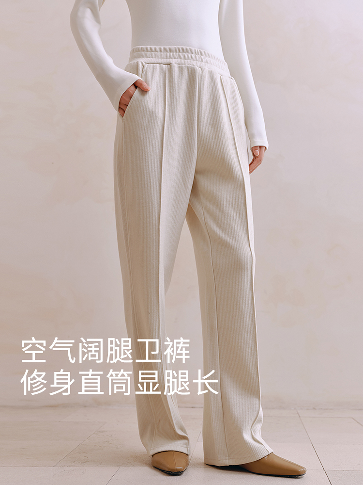 复古螺纹休闲卫裤8J35527090