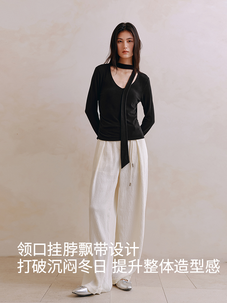 德绒羊毛轻柔保暖打底衫8J35327210