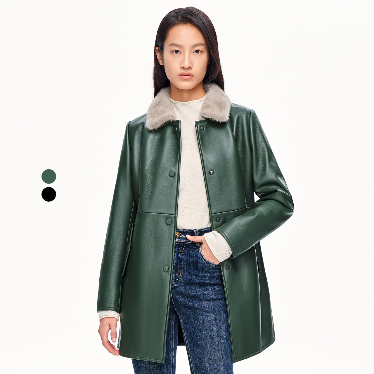 【11.28团购】XII BASKET十二篮22年冬季时尚皮衣7C62509650