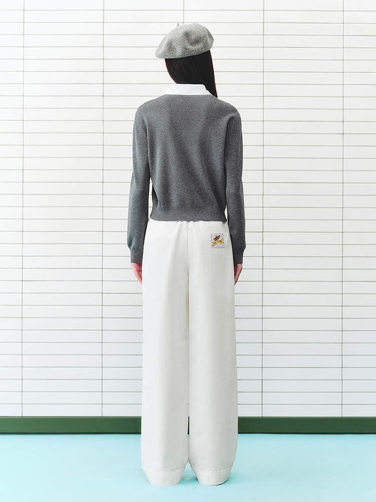 ToyzY2026春季新款学院风假两件直身版型毛针织开衫ZC36106830