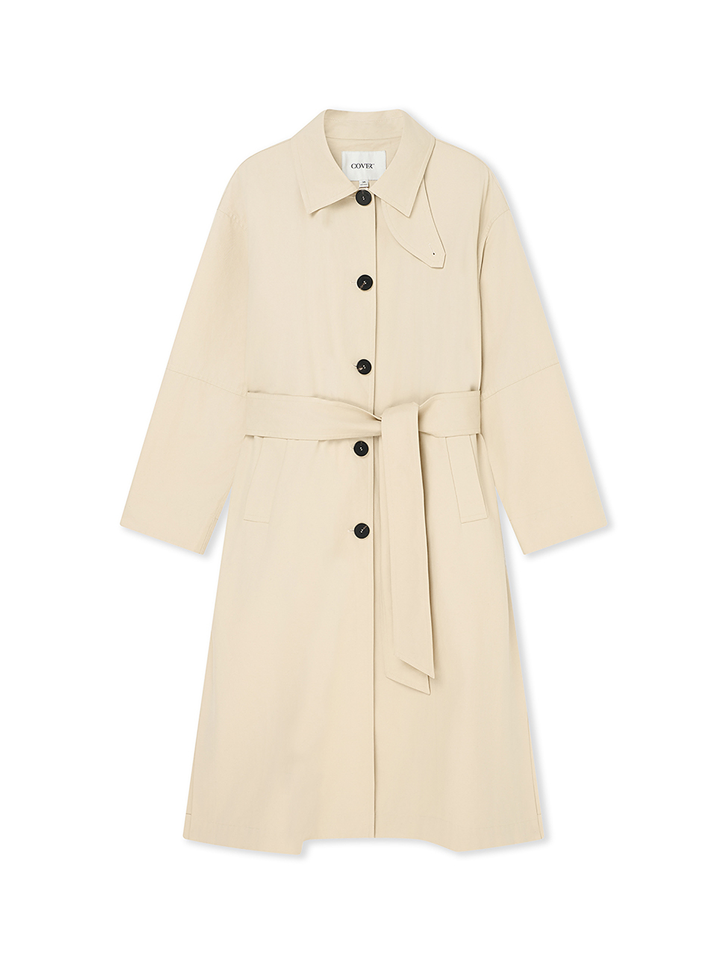 COVERINS2026冬季新款高开叉长款风衣棉服可拆卸内胆CC36508200