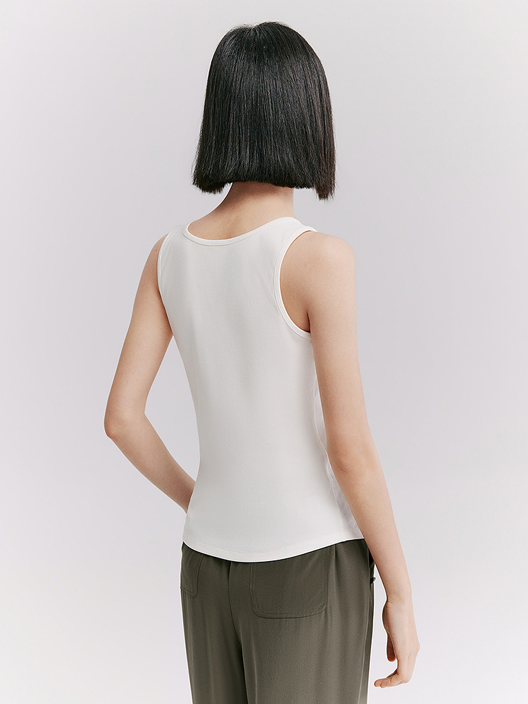 XII BASKET十二篮26夏新款U领修身显瘦休闲百搭打底背心7C36204020