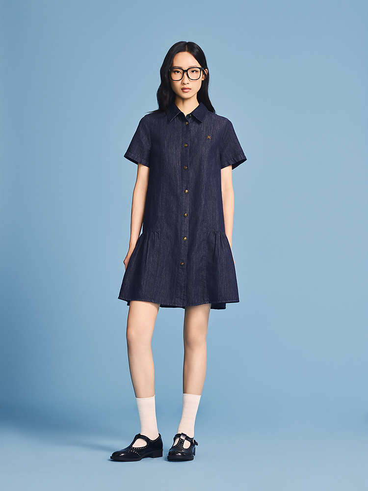 PSALTER诗篇 2026夏季新款天丝棉牛仔连衣裙6C66205243
