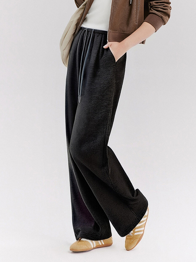 XII BASKET十二篮专选26春新款软糯醋酸羊驼毛阔腿裤7C66120360