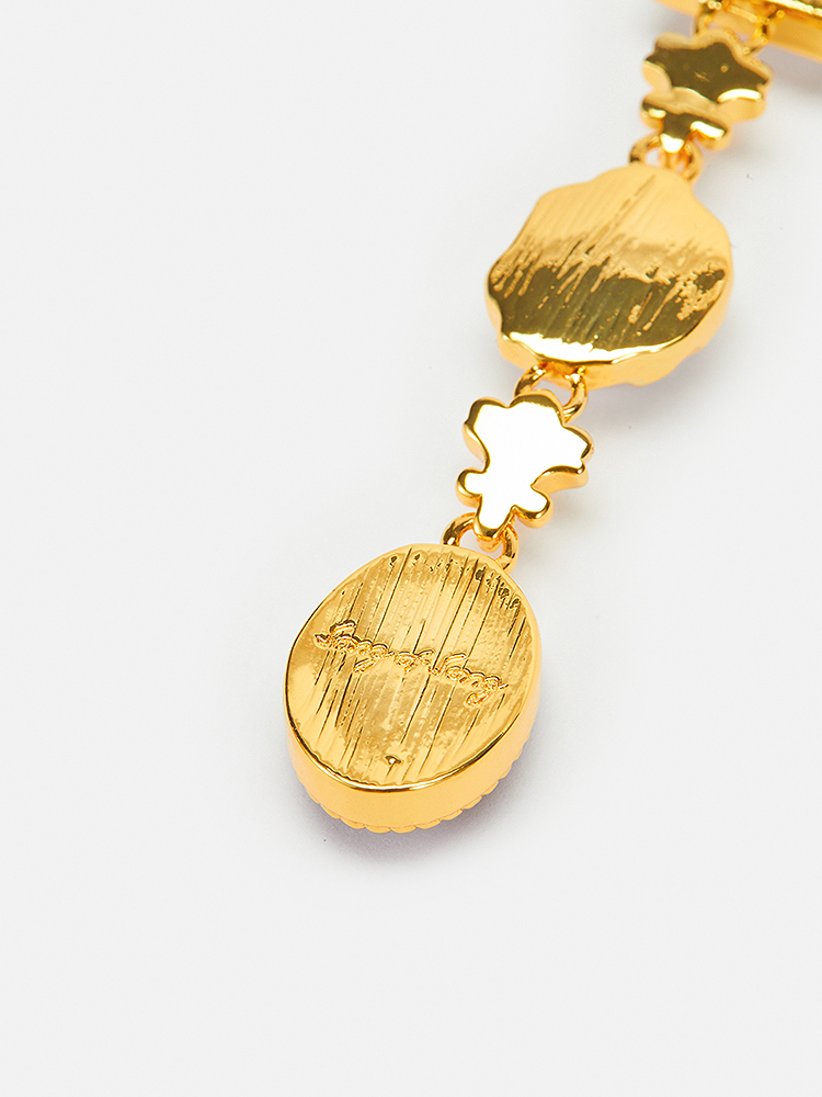 SongofSong歌中歌2024冬季金色红玛瑙装饰耳环5C34594020