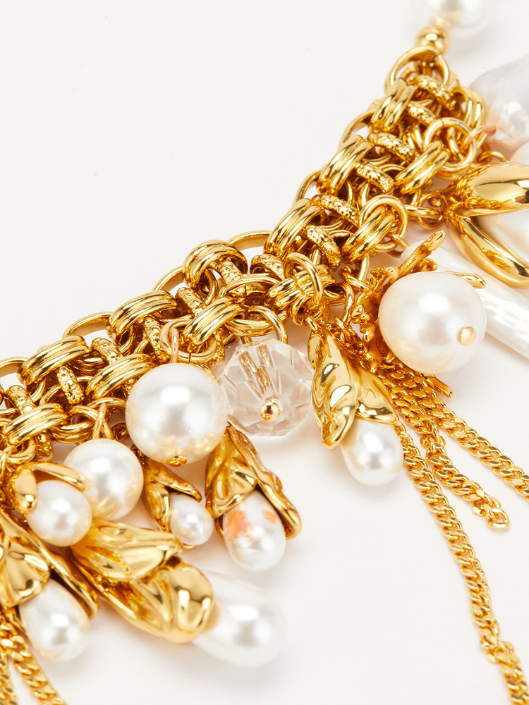 SongofSong歌中歌2024夏季金色太阳王珍珠项链5C34296020