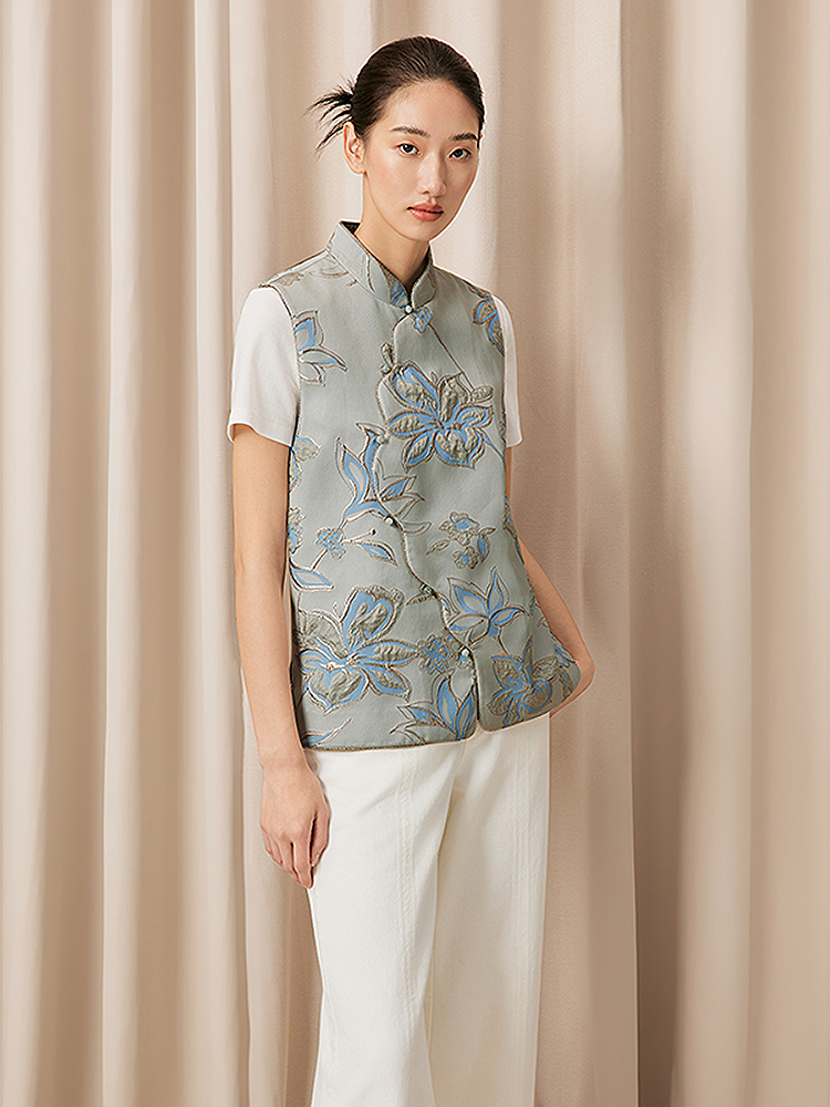 Song of Song歌中歌2026春季新中式雅致提花马甲5C66101016